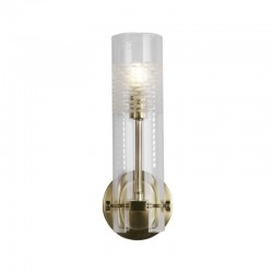 Scope - Bathroom Satin Brass Wall Lamp with Clear Glass