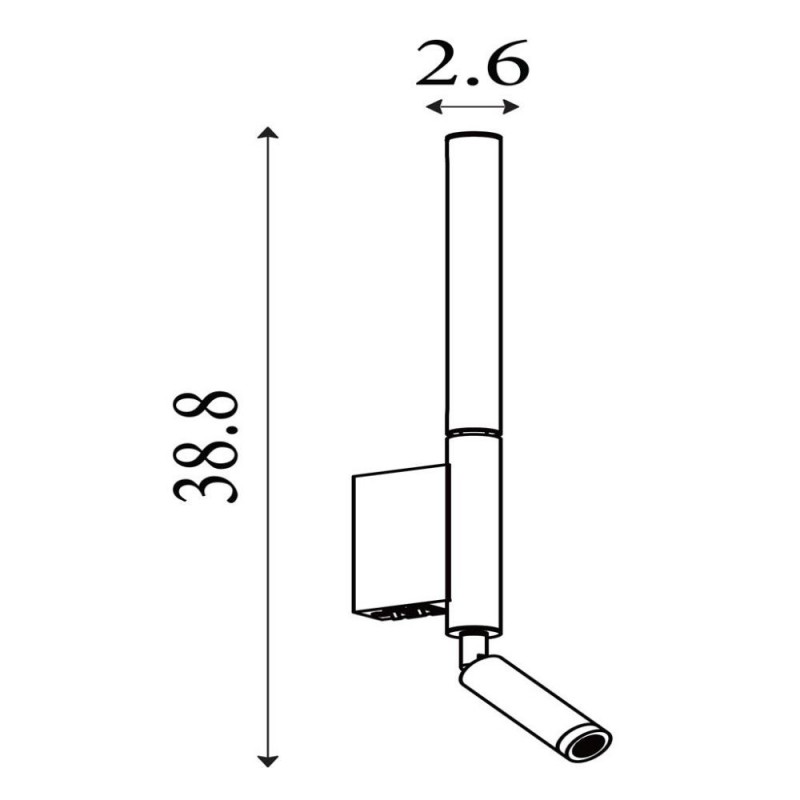 Searchlight-28127BK - Architect - Black LED Wall Lamp with Reading Arm