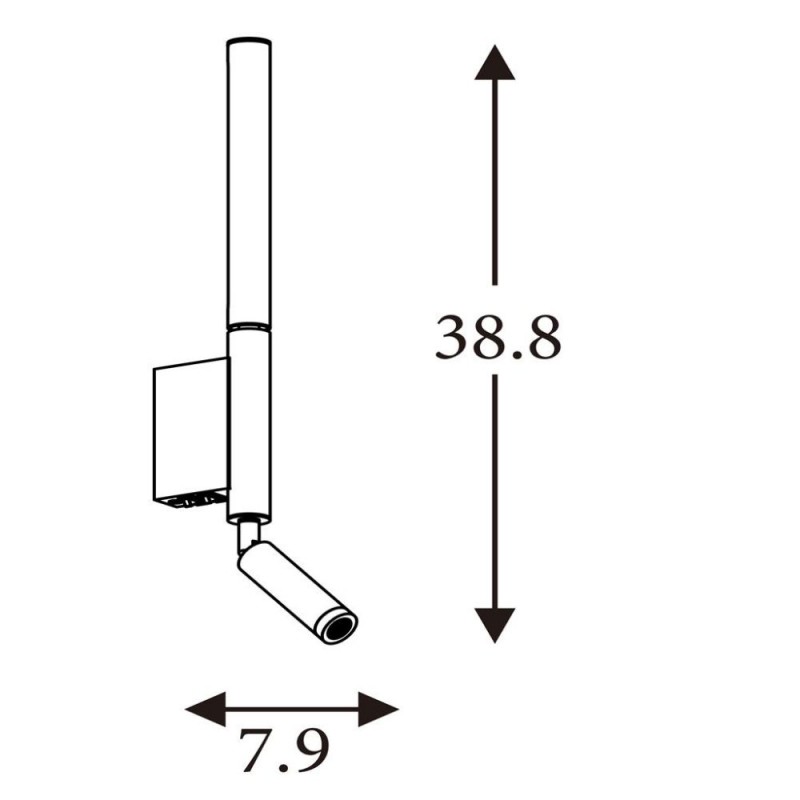 Searchlight-28127LT - Architect - Latte LED Wall Lamp with Reading Arm