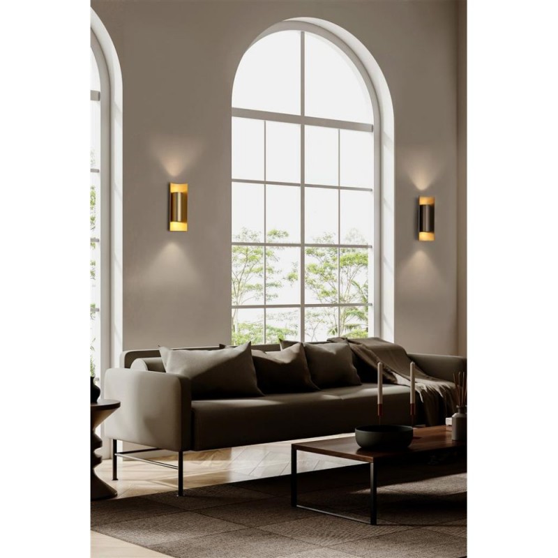 Searchlight-28145LT - Roll - Latte 2 Light Wall Lamp