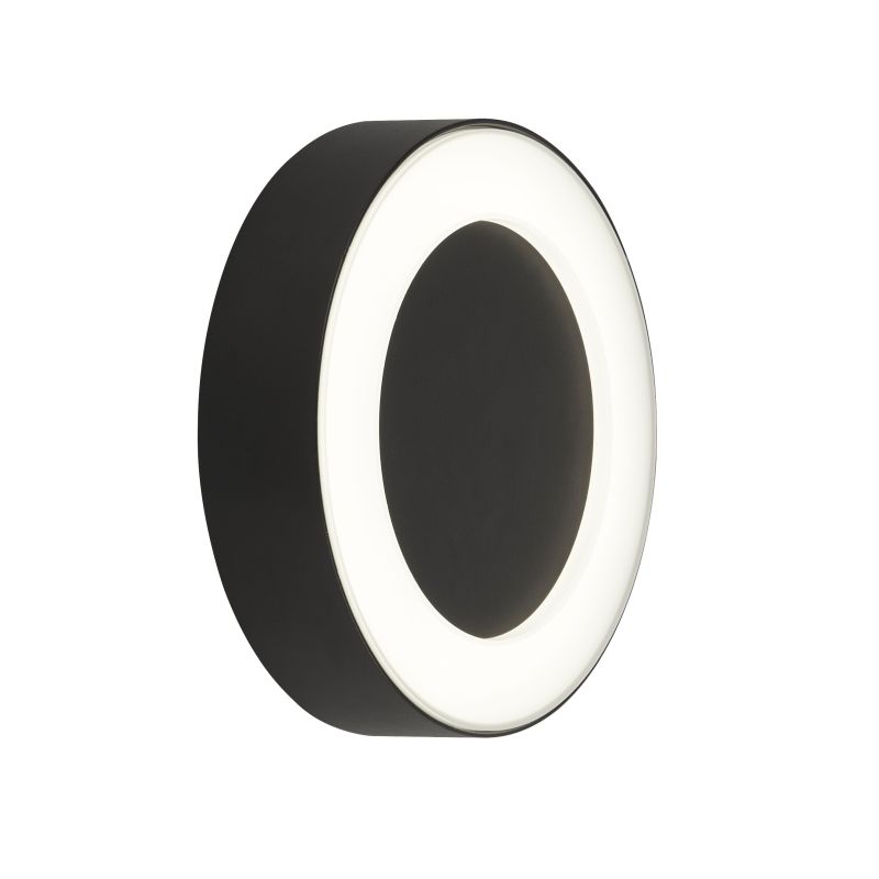 Outdoor - Outdoor - LED Black & Frosted Wall Lamp 4000K Searchlight-2841BK - Outdoor - LED Black & Frosted Wall Lamp 4000K
