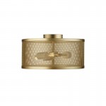 Fishnet -  Matt Gold Mesh 3 Light Ceiling Fitting Fishnet -  Matt Gold Mesh 3 Light Ceiling Fitting