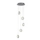 Searchlight-28701-5CC - Quartz - Chrome 5 Light LED Cluster Pendant with Bubble Glass