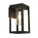 Atlanta - Clear & Black Lantern Wall Lamp