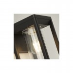 Atlanta - Clear & Black Lantern Wall Lamp