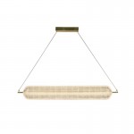 Capsule - Satin Brass LED over Island Fitting with Clear Acrylic Shade Capsule - Satin Brass LED over Island Fitting with Clear Acrylic Shade