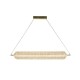 Searchlight-28800SB - Capsule - Satin Brass LED over Island Fitting with Clear Acrylic Shade