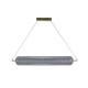 Searchlight-28800SB - Capsule - Satin Brass LED over Island Fitting with Clear Acrylic Shade