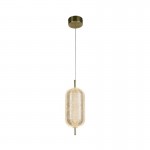 Capsule - Satin Brass LED Pendant with Clear Acrylic Shade Capsule - Satin Brass LED Pendant with Clear Acrylic Shade