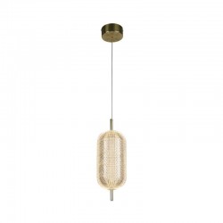Capsule - Satin Brass LED Pendant with Clear Acrylic Shade Capsule - Satin Brass LED Pendant with Clear Acrylic Shade