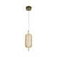 Searchlight-28803SB - Capsule - Satin Brass LED Pendant with Clear Acrylic Shade