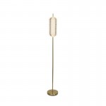 Capsule - Satin Brass LED Floor Lamp with Clear Acrylic Shade Capsule - Satin Brass LED Floor Lamp with Clear Acrylic Shade