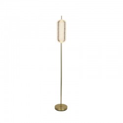 Capsule - Satin Brass LED Floor Lamp with Clear Acrylic Shade