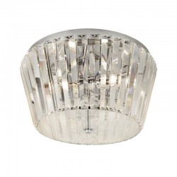 Tiara - Chrome 3 Light Flush with Crystal