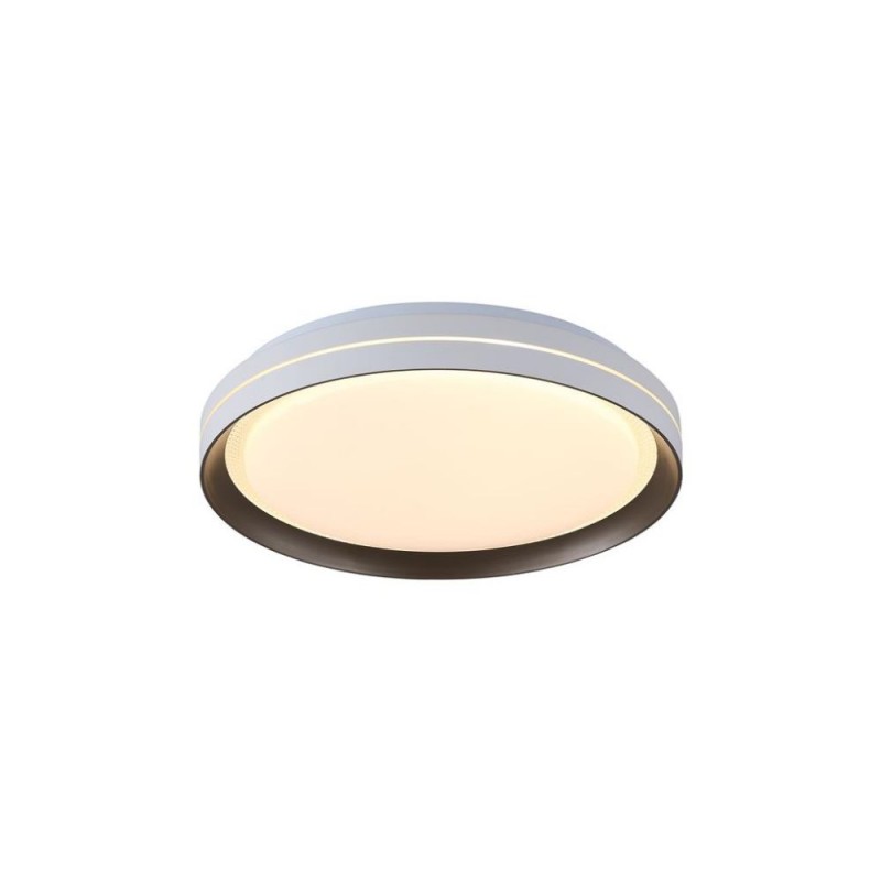 Searchlight-29612-39WH - Saucer - White & Latte LED Flush