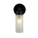 Searchlight-29981BK - Imperial - Black Wall Lamp with Ribbed Glass IP44