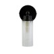 Searchlight-29981BK - Imperial - Black Wall Lamp with Ribbed Glass IP44