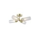 Searchlight-29984SB - Imperial - Satin Brass 4 Light Flush with Ribbed Glass IP44