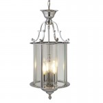 Bevelled Lanterns - Clear Glass & Chrome 3 Light Lantern Pendant Bevelled Lanterns - Clear Glass & Chrome 3 Light Lantern Pendant