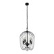 Searchlight-30216-5BK - Shower - Black 5 Light Pendant with Crystal