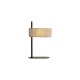 Searchlight-30501BK - Hessian - Black Table Lamp with Oatmeal Linen Shade