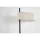 Searchlight-30501BK - Hessian - Black Table Lamp with Oatmeal Linen Shade