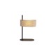 Searchlight-30501BK - Hessian - Black Table Lamp with Oatmeal Linen Shade