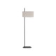 Searchlight-30502BK - Hessian - Black Floor Lamp with Oatmeal Linen Shade