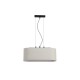 Searchlight-30503-3BK - Hessian - Black 3 Light over Island Fitting with Oatmeal Linen Shade