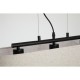 Searchlight-30503-3BK - Hessian - Black 3 Light over Island Fitting with Oatmeal Linen Shade