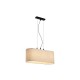Searchlight-30503-3BK - Hessian - Black 3 Light over Island Fitting with Oatmeal Linen Shade