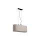 Searchlight-30503-3BK - Hessian - Black 3 Light over Island Fitting with Oatmeal Linen Shade