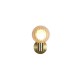 - Luminsphere - Brass Wall Lamp with Ribbed Amber Glass IP44 Searchlight-30506GO - Luminsphere - Brass Wall Lamp with Ribbed Amber Glass IP44