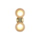 Searchlight-30507GO - Luminsphere - Brass Wall Lamp with Ribbed Amber Glass IP44