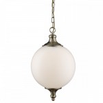 Vulcan - Opal Glass & Antique Brass Pendant Vulcan - Opal Glass & Antique Brass Pendant