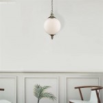 Vulcan - Opal Glass & Antique Brass Pendant Vulcan - Opal Glass & Antique Brass Pendant