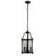 Searchlight-3063-3BK - Lantern Grande - Black & Clear Glass 3 Light Lantern