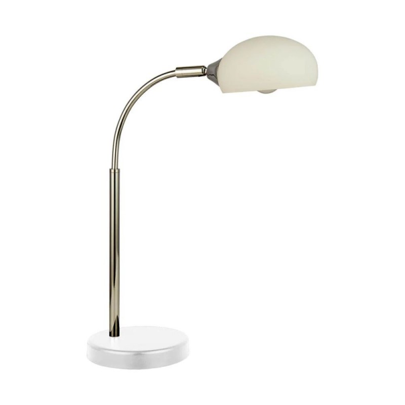 Searchlight-3086-1WH - Astro - White & Chrome Table Lamp with Opal Glass