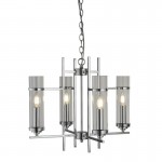 Milo - Chrome 4 Light Centre Fitting with Clear Glasses Milo - Chrome 4 Light Centre Fitting with Clear Glasses