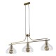 Searchlight-31031-3PB - Margarita - Brass 3 Light over Island Fitting with Clear Glass