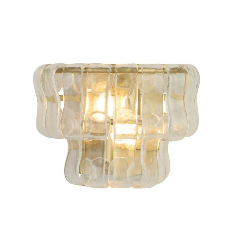Searchlight-31315-2GO - Bowlight - Painted Gold 2 Light Wall Lamp with Clear Glass