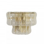 Bowlight - Painted Gold 2 Light Wall Lamp with Clear Glass