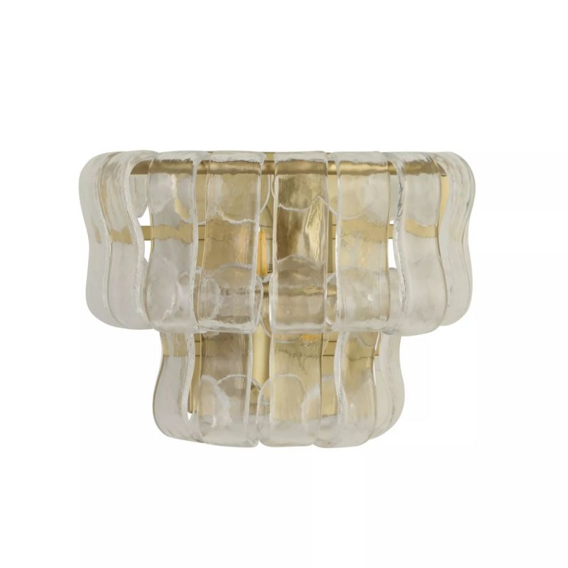 Searchlight-31315-2GO - Bowlight - Painted Gold 2 Light Wall Lamp with Clear Glass