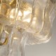Searchlight-31315-3GO - Bowlight - Painted Gold 3 Light Semi Flush with Clear Glass