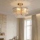 Searchlight-31315-3GO - Bowlight - Painted Gold 3 Light Semi Flush with Clear Glass
