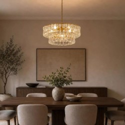 Bowlight - Painted Gold 5 Light Centre Fitting with Clear Glass