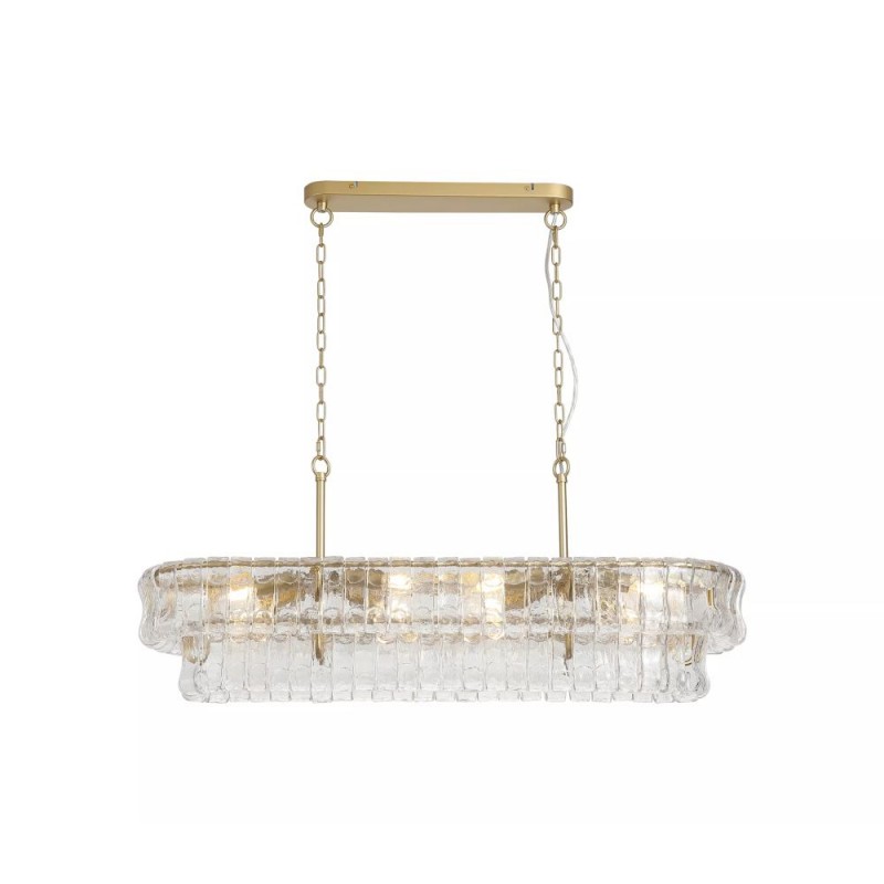 Searchlight-31315-8GO - Bowlight - Painted Gold 8 Light over Island Fitting with Clear Glass