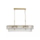 Searchlight-31315-8GO - Bowlight - Painted Gold 8 Light over Island Fitting with Clear Glass