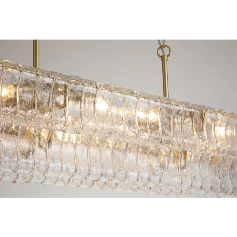 Searchlight-31315-8GO - Bowlight - Painted Gold 8 Light over Island Fitting with Clear Glass