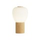 Searchlight-31410-1NA - Ella - Wooden Table Lamp with White Ribbed Glass